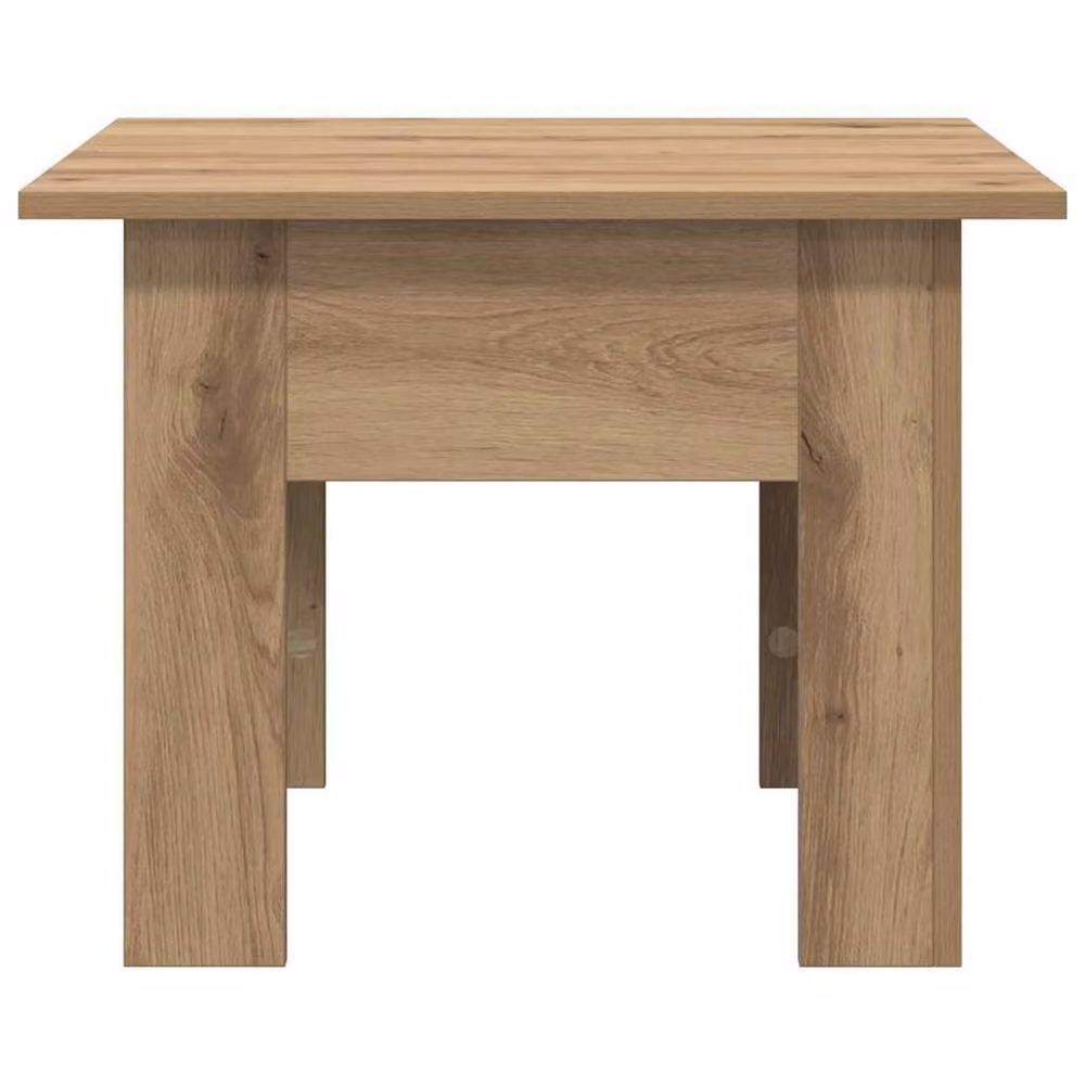Berkfield Home Elegant Artisan Oak Coffee Table in Brown, W/D/H: 55 x 55 x 42 cm – 4