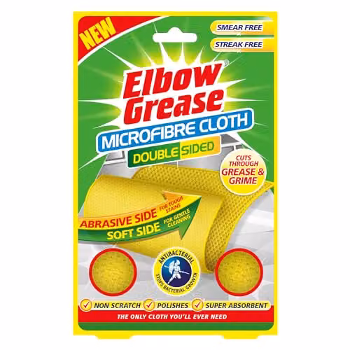 Elbow Grease Dual Sided Microfibre Cloth in Yellow – 1