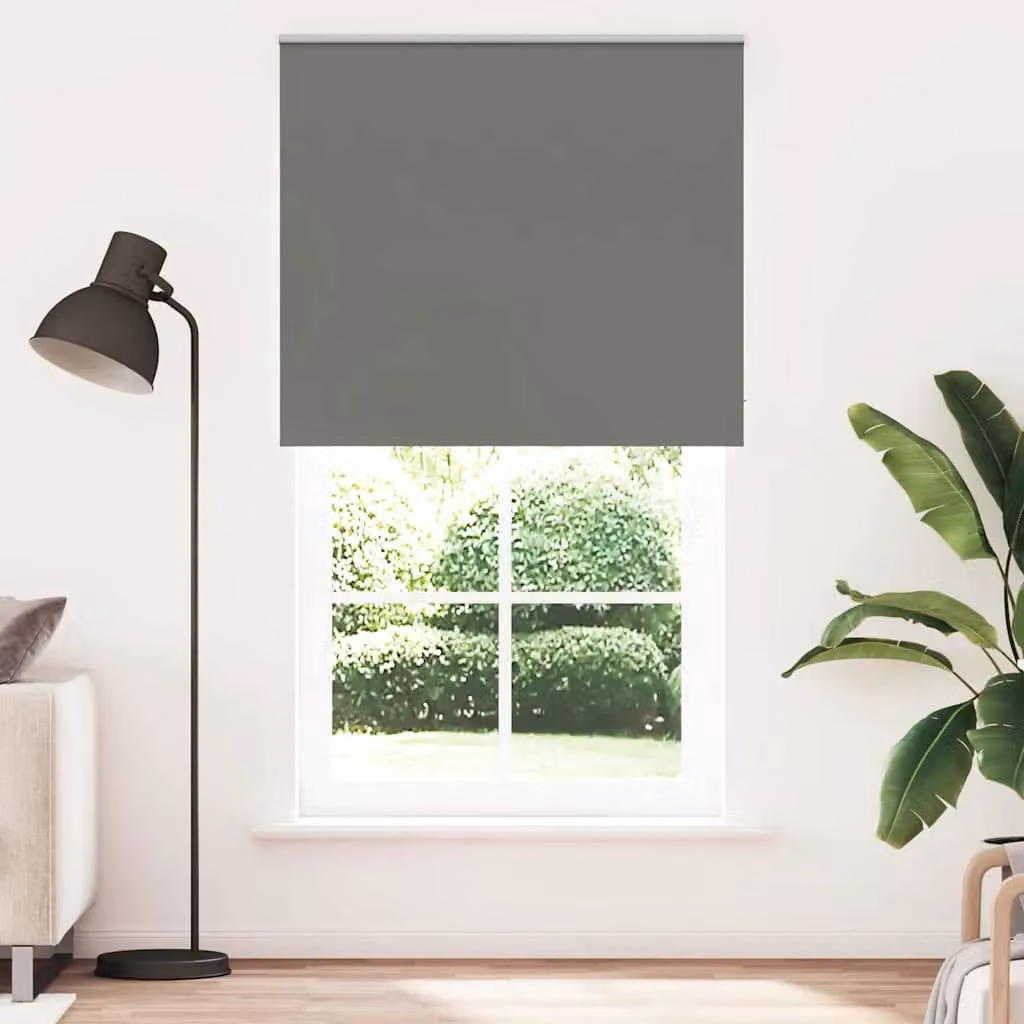 Berkfield Home Grey Blackout Roller Blind, Thermal Insulating Polyester, W: 130 cm, H: 210 cm – 2