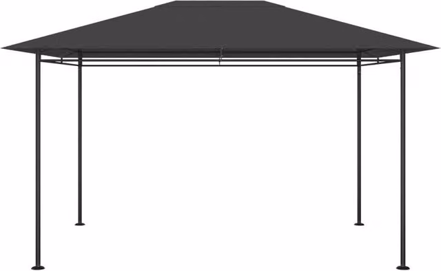 Berkfield Home Anthracite and Black Hip Gazebo W/D/H: 384 x 281 x 270 cm – 1