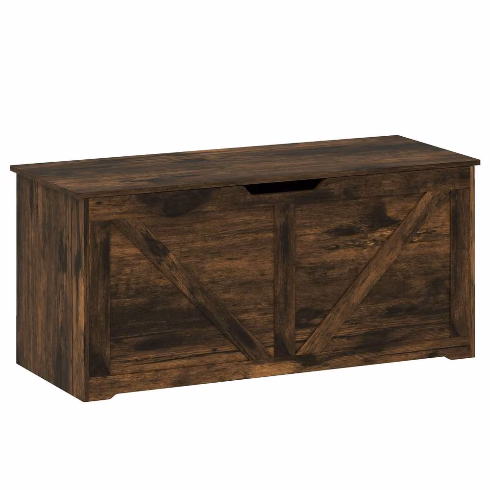 STILVORA Rustic Brown Storage Box with Soft Close Lid – 4
