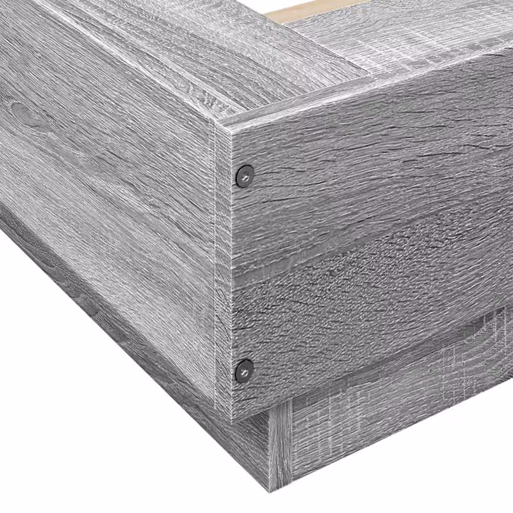 Berkfield Home Sonoma Bed Frame in Grey, W/D/H: 200 x 200 cm – 3
