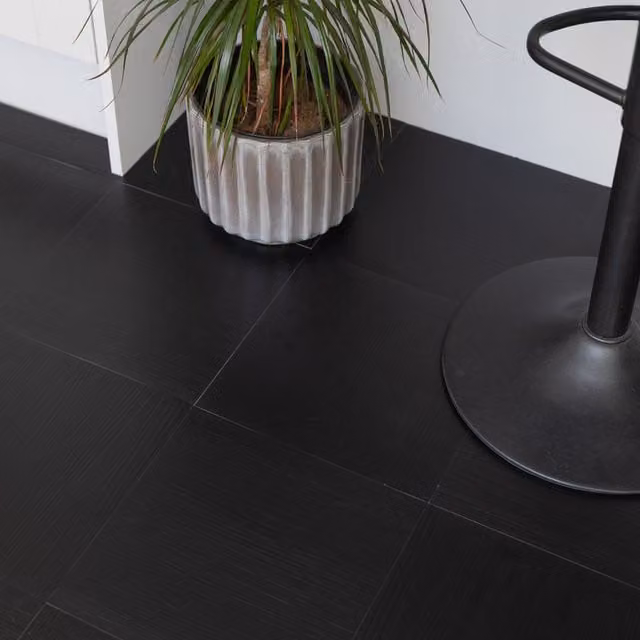 d-c-fix Blackwood Self-adhesive Wood-look Vinyl Floor Tiles, Black