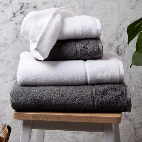 Panda London Organic Bamboo and Cotton Hand Towel in White – 4