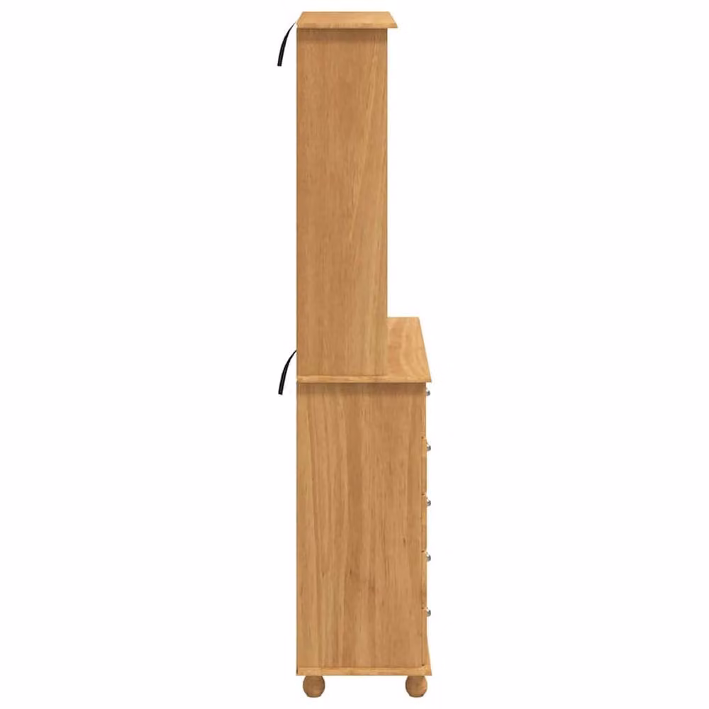Berkfield Home ASKIM Hutch in Honey Brown Solid Wood Pine, W/D/H: 91 x 40 x 199.5 cm – 3