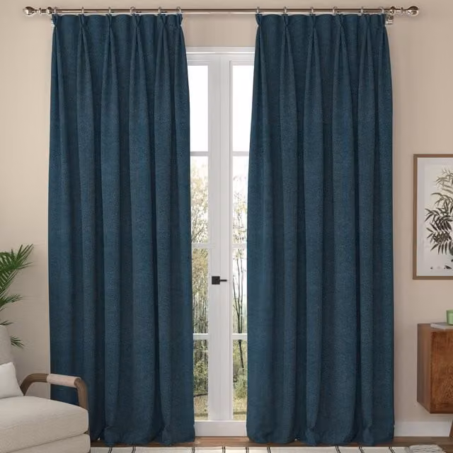 ANTE DECOR Aurora Made To Measure Blackout Curtains in Deep Blue