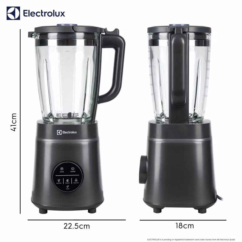 Electrolux 1400W 1.75L Glass Jug Blender, Smoothie Maker and Grinder with Pulse Function, Grey – 5