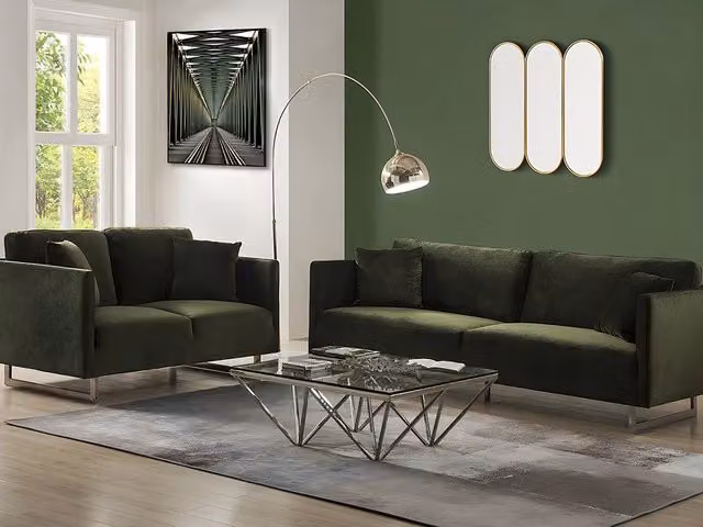 Vente-unique OMBRAGE Art Deco Arch Floor Lamp in Silver Metal and Marble, Height: 180 cm