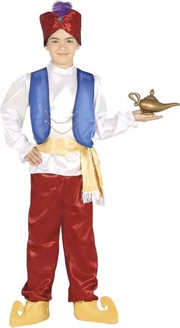 Fiestas Guirca Boys Desert Thief Costume Set in White, Red and Multicolour