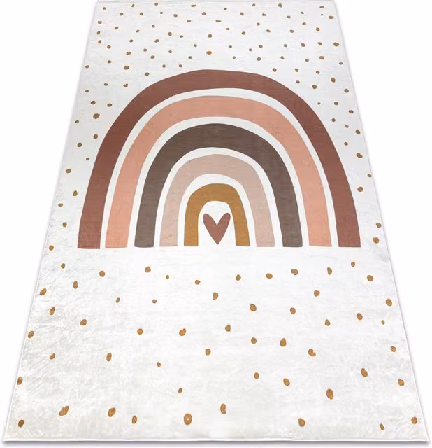 RugsX Bambino Kids Motif Rug in White and Multicolour, W: 160 cm, L: 220 cm
