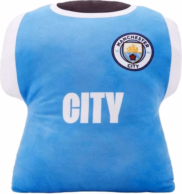 Manchester City FC Blue Rectangular Plush Filled Cushion