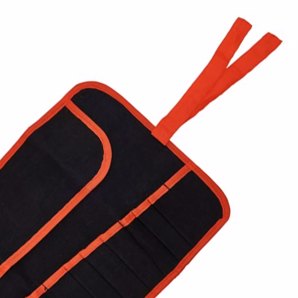 VOGREX Roll Up Canvas Tool Bag with 12 Pockets in Black – 4