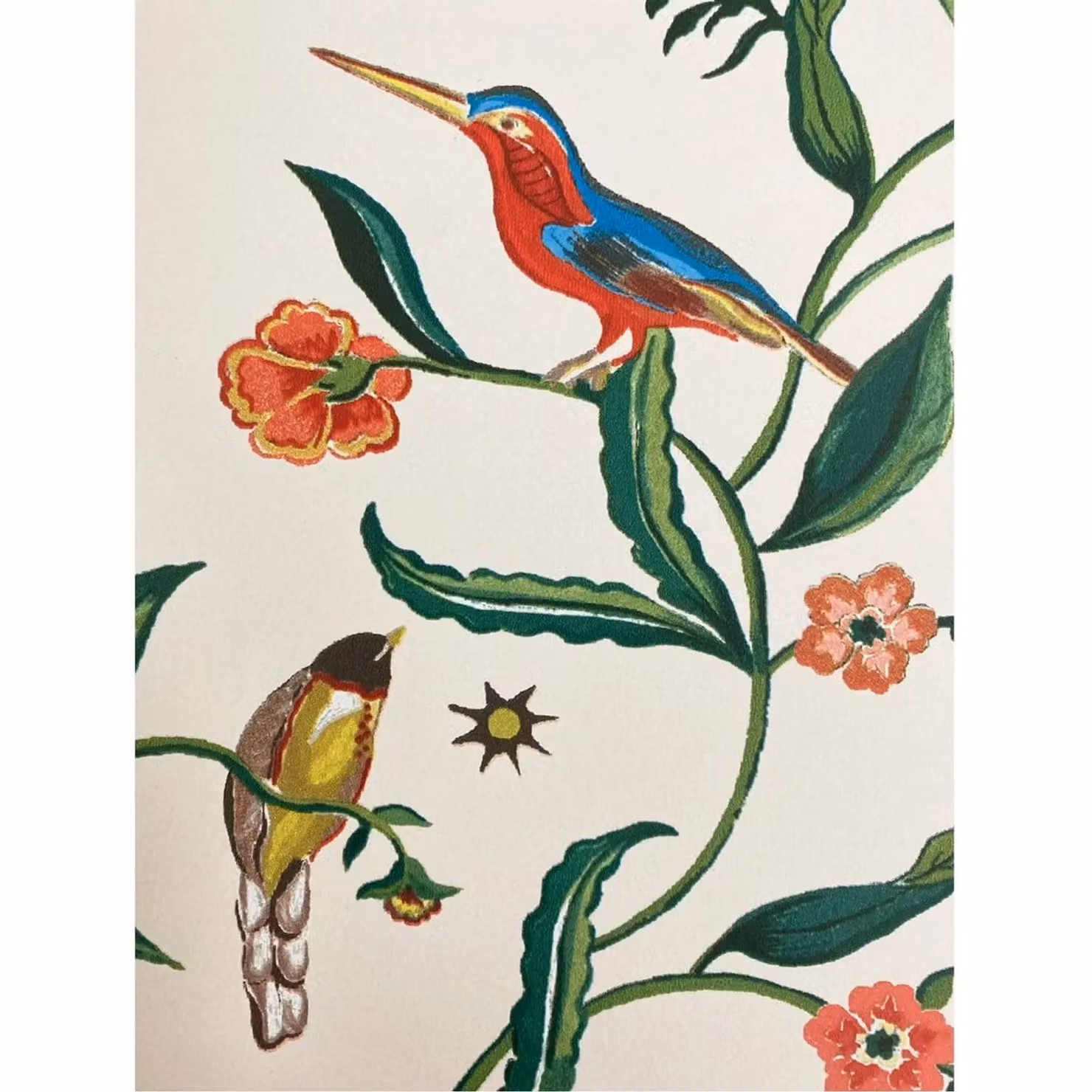 Cath Kidston Birds Floral and Botanical Wallpaper in Cream and Multicolour – 4