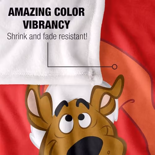 LOGOVISION Scooby Doo Santa Hat Super Soft Fleece Throw Blanket, Multicolour, W: 91.44 cm, L: 147 cm – 3