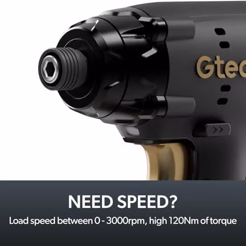 Gtech Impact Driver in Black and Gold with Rechargeable Battery – 4