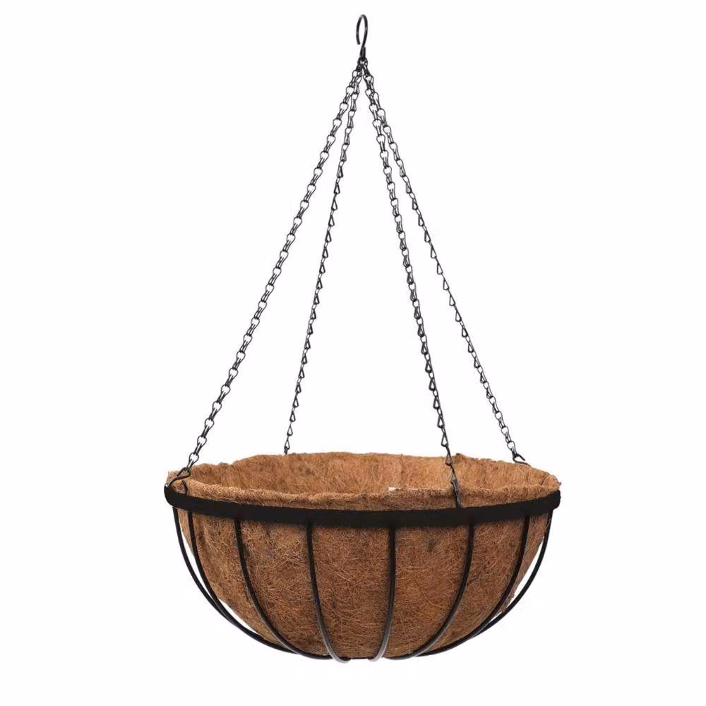 Marco Paul Black Hanging Flower Basket Planter, Diameter: 35.56 cm – 2