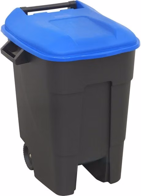 Loops 100 Litre Blue Plastic Wheelie Bin with Flip Lid – 1