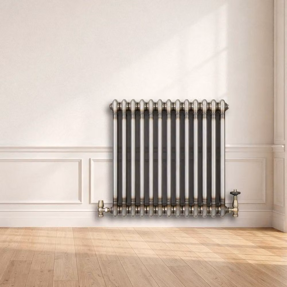 Monstershop Traditional 2 Column Steel Radiator in Silver, W: 60.0 cm, H: 60.5 cm, D: 60.5 cm – 4