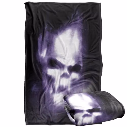 Warner Bros. Harry Potter Death Eater Skull Super Soft Fleece Throw Blanket, Multicolour – 1