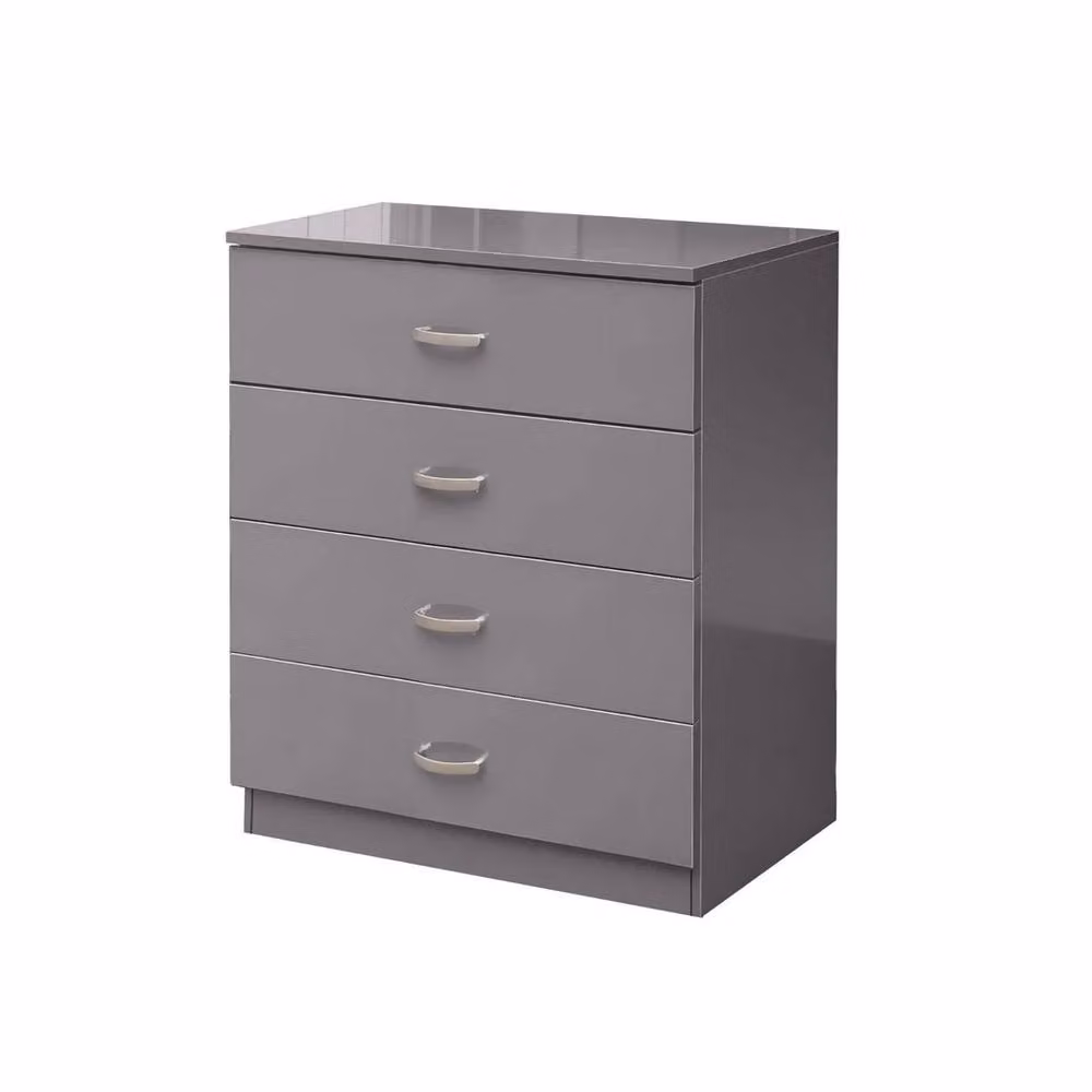 FORGEVIO Grey High Gloss Modern Chest of Drawers – 3
