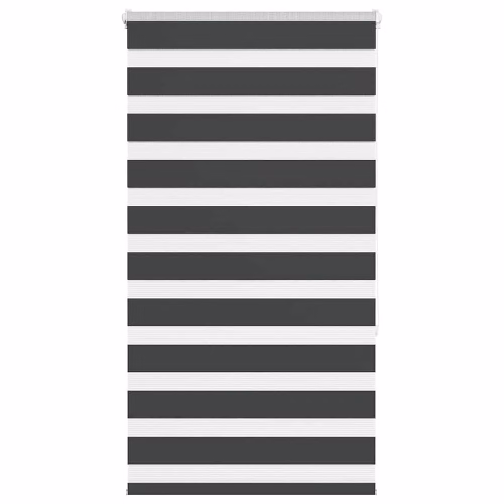 Berkfield Home Black Zebra Day and Night Blind with Polyester Fabric, W: 70 cm, H: 150 cm – 2