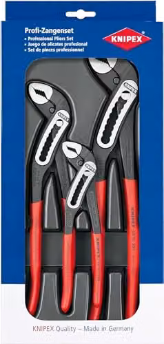 Knipex Alligator Water Pump Pliers Set of 3 in Red and Transparent