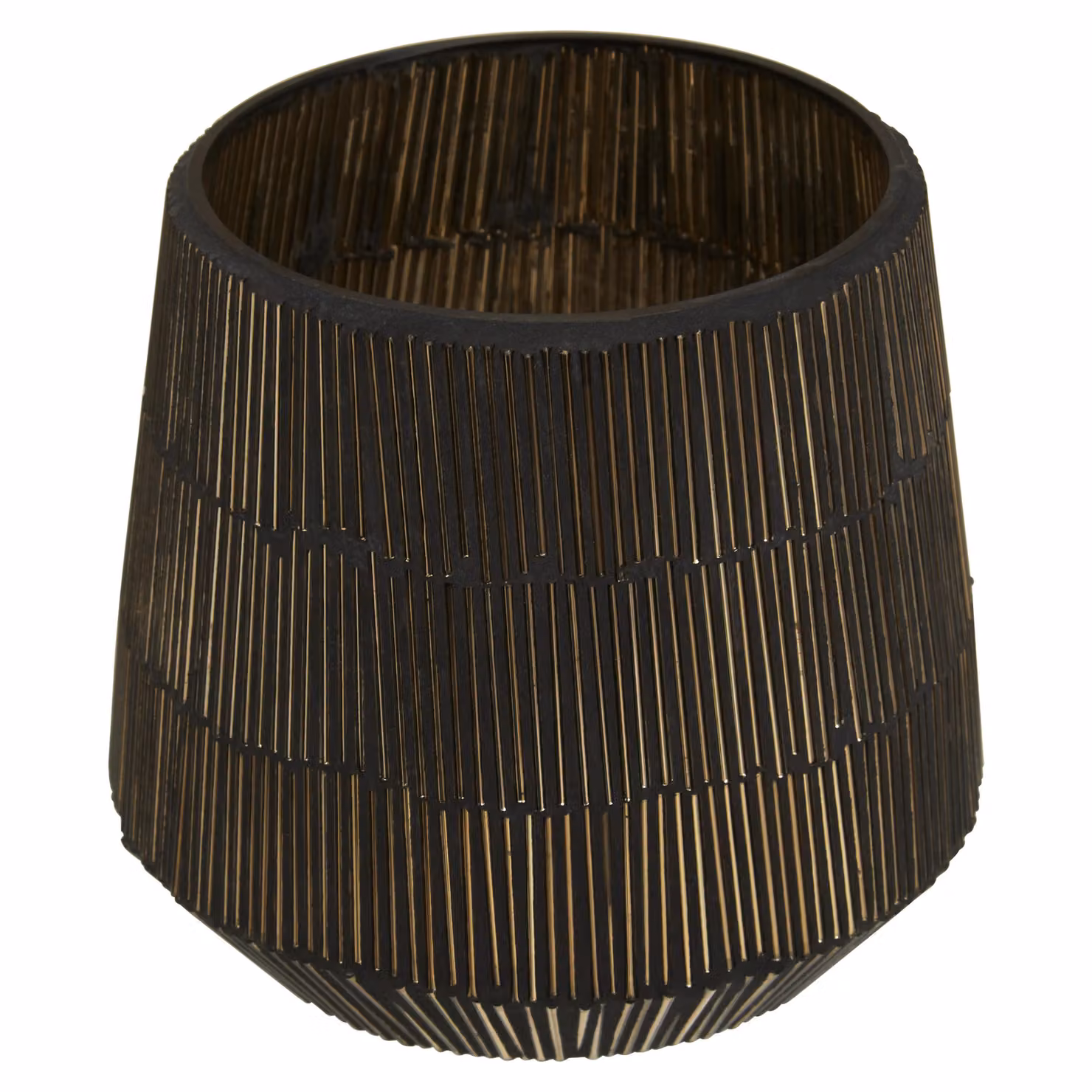 Orsina Gaia Small Round Mosaic Glass Tealight Candle Holder in Gold – 2