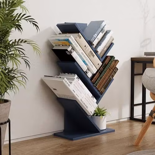 VCM Nulis L Wooden Storage Stand and Bookshelf in Anthracite – 2