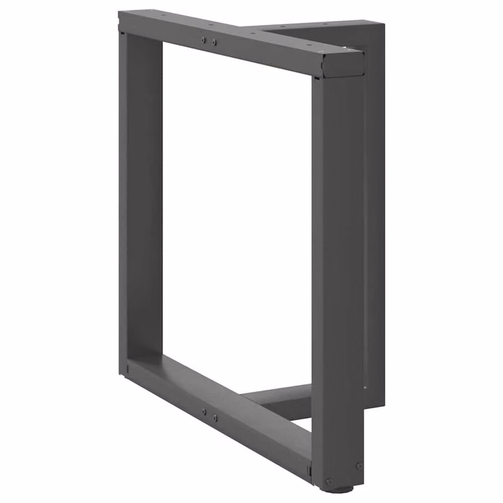 Berkfield Home T-Shaped Dining Table Legs, 2 Piece Set, Anthracite Grey Steel, W/D/H: 70 x 35 x 72-73 cm – 2