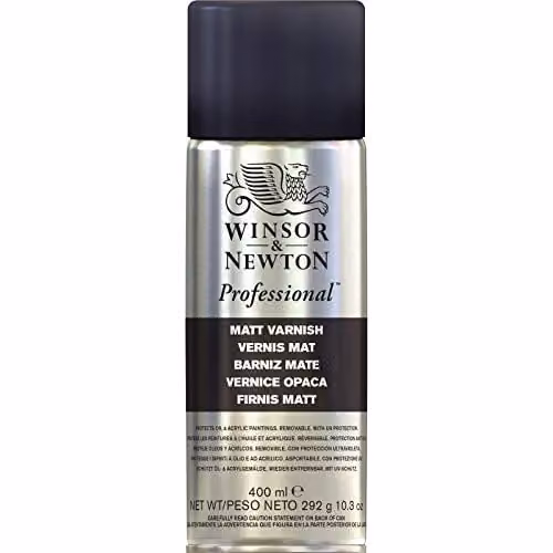 Winsor & Newton Transparent Silver Matt Artists Picture Varnish, 400ml