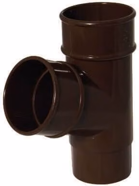 FloPlast Mini Gutter Downpipe Branch 67.5 Degree 50mm Brown