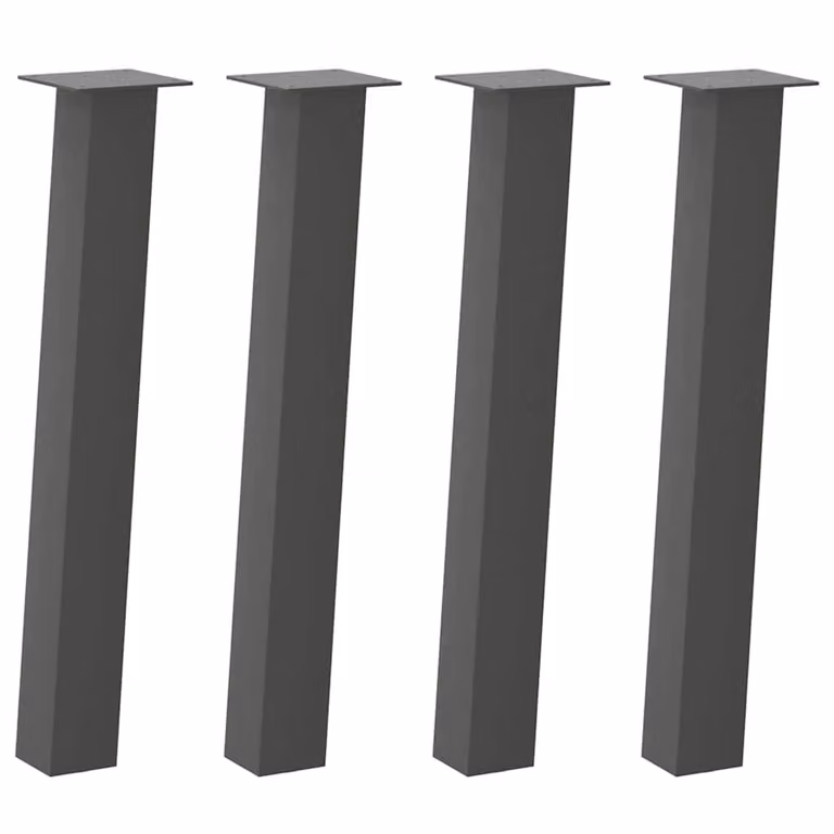 Berkfield Home Steel Coffee Table Legs, 4 Pieces, Anthracite Black, Height: 72 cm