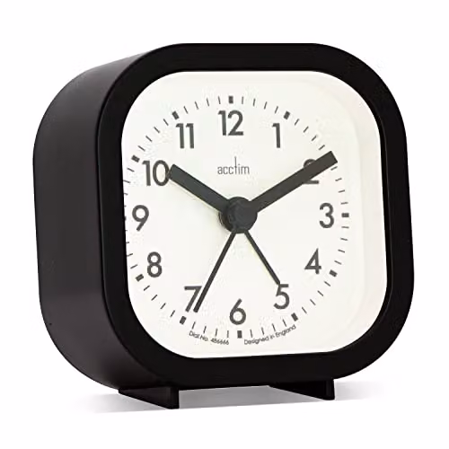 Acctim Robyn Mini Bedside Alarm Clock in Black – 2