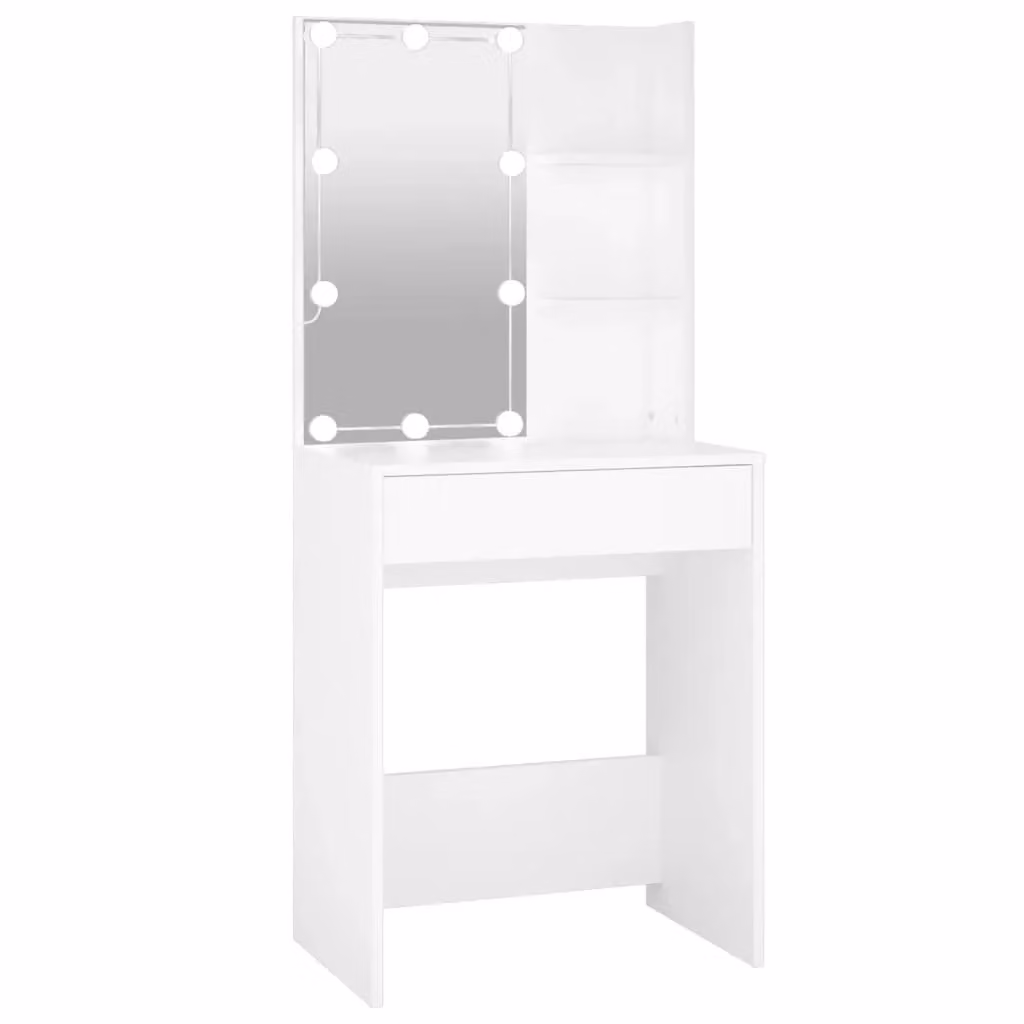 Berkfield Home Modern White LED Dressing Table, W/D/H: 60 x 40 x 140 cm – 2