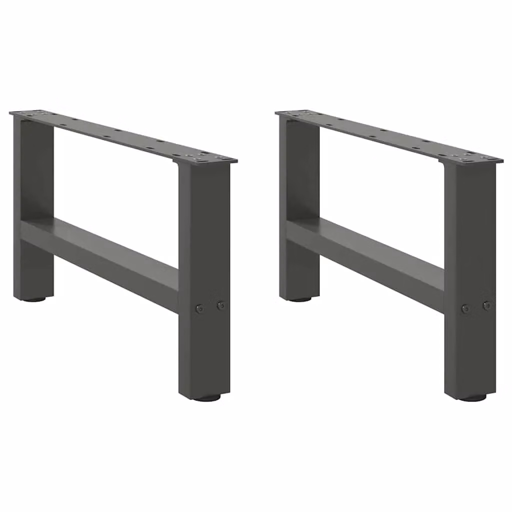 Berkfield Home Steel Coffee Table Legs in Anthracite Black, 2 pieces, H: 60 cm, W: 30-31 cm – 1