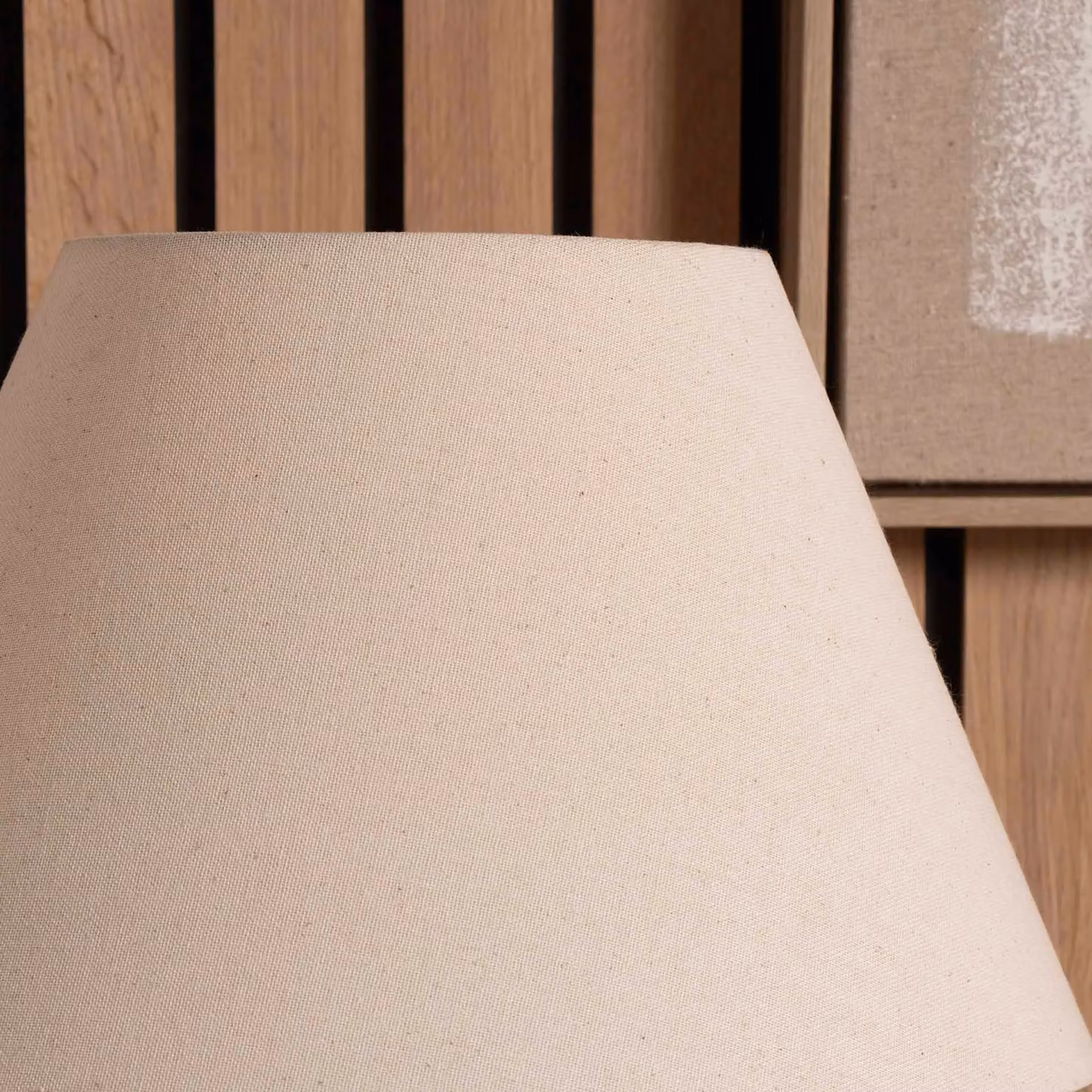Ruma Natural Cream Empire Cotton Lamp Shade for Table and Floor Lamps, Beige, Diameter: 35.56 cm – 2