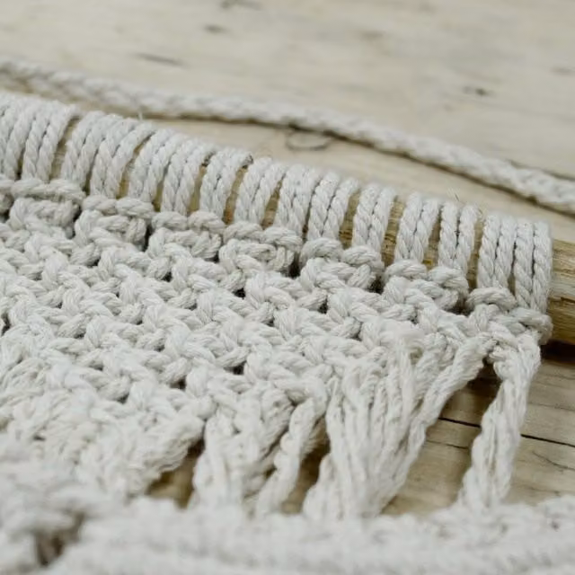 KDMK Force of Nature White Boho Macrame Wall Hanging