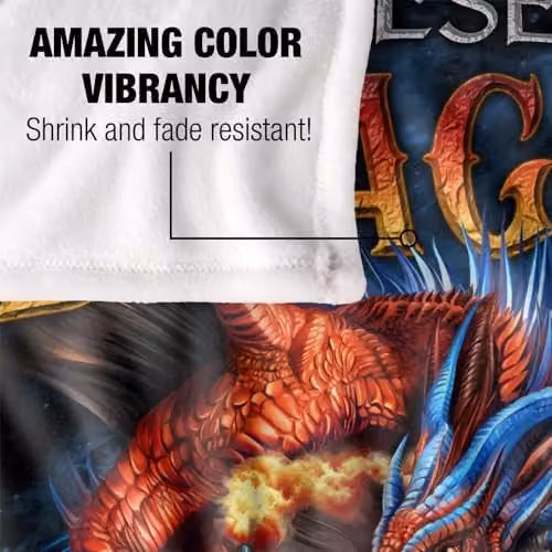 JQ Licensing Diesel Dragon Semi-Truck Super Soft Fleece Throw Blanket, White, W/D/H: 152 x 127 cm – 3