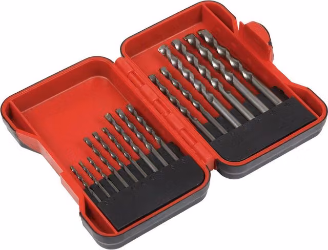Loops 15 Piece Tungsten Steel Masonry Drill Bit Set in Multicolour – 1