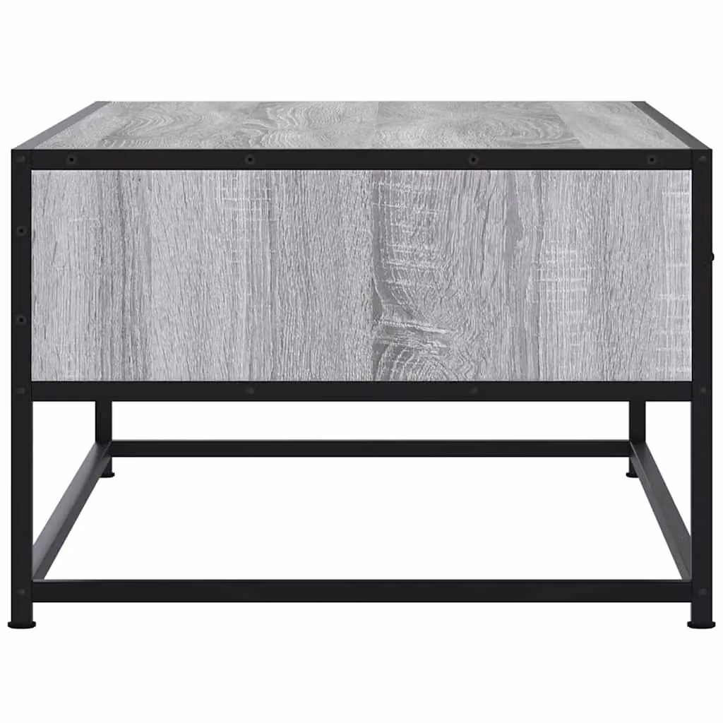 Berkfield Home Grey Sonoma Coffee Table in Engineered Wood and Metal, W: 100 cm, D: 50 cm, H: 35 cm – 3