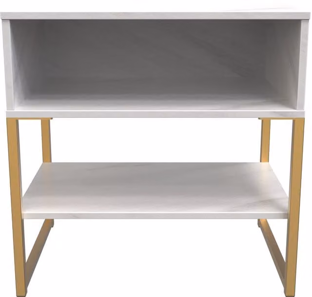 2 U Tamworth Single Open Bedside Cabinet in Off-White – 1