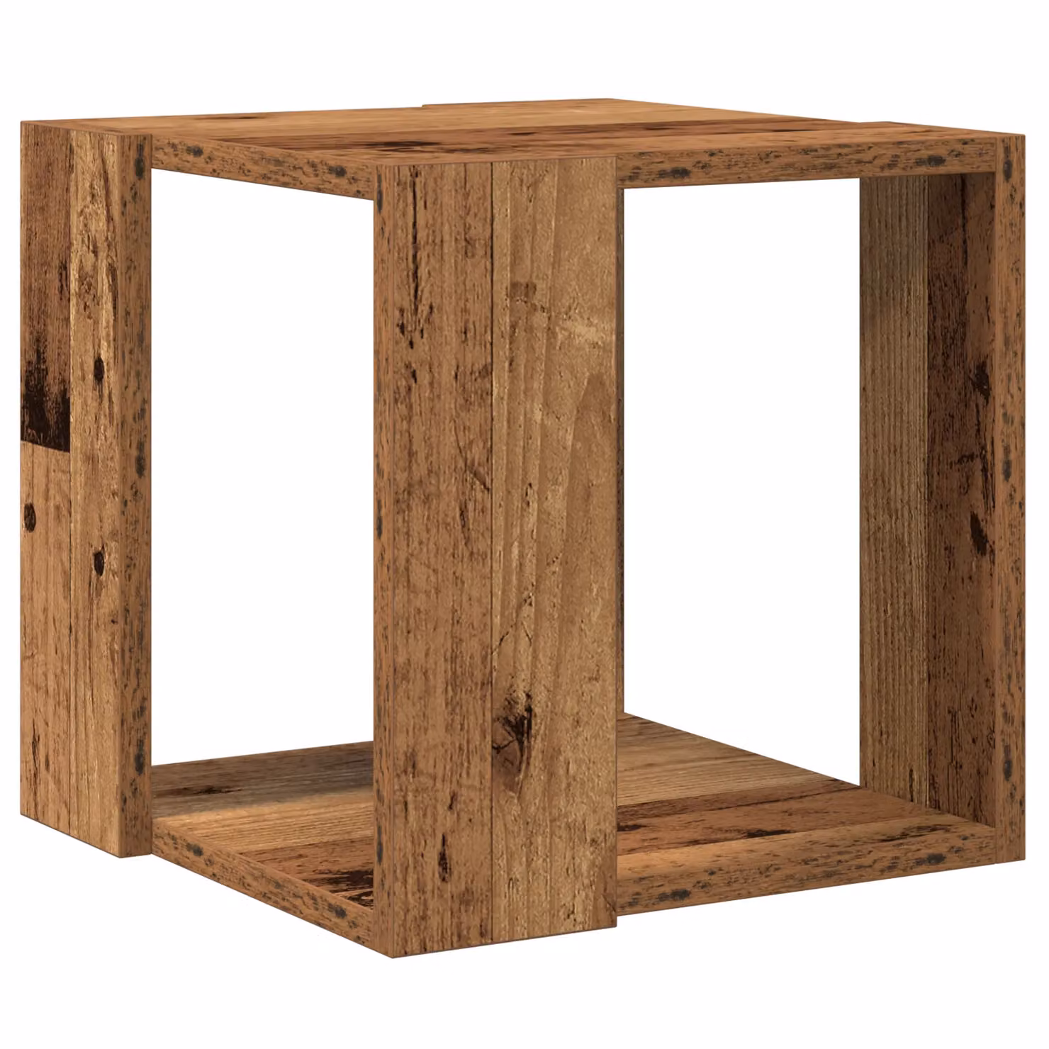 Berkfield Home Rustic Square Coffee Table in Brown Solid Reclaimed Wood W/D/H: 32 x 32 x 30 cm – 2