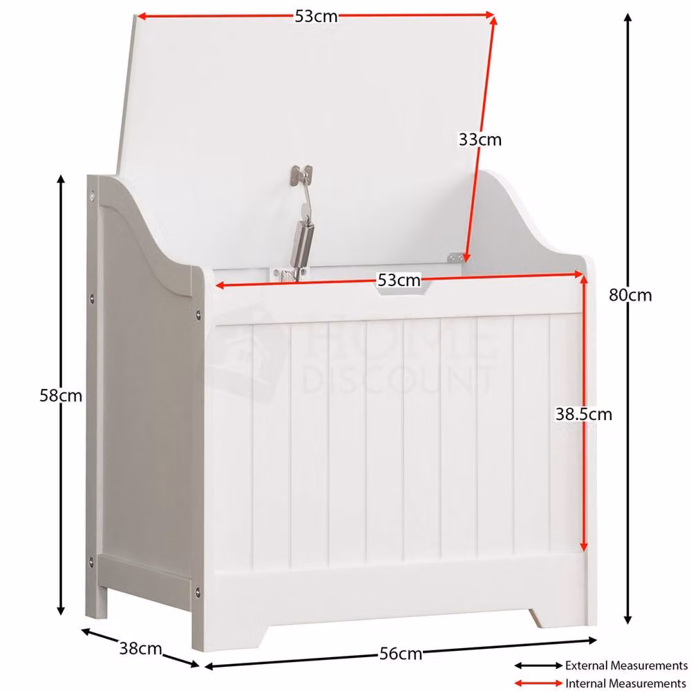 Kelvenix White Wooden Toy Storage Box for Childrens Nursery or Bedroom – 2
