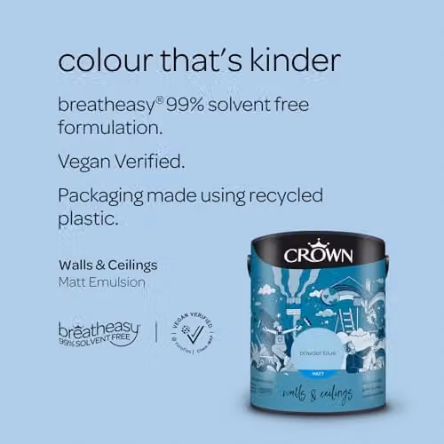 Crown Breatheasy Matt Emulsion Paint, Blue, 5 l – 3