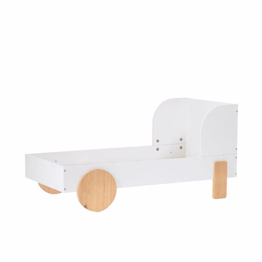Nöa and Nani Jonas Toddler Car Bed in White and Natural Pine – 2