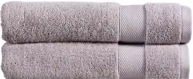 Christy Refresh 100% Cotton Lightweight Terry Bath Towel Set of 2 in Grey