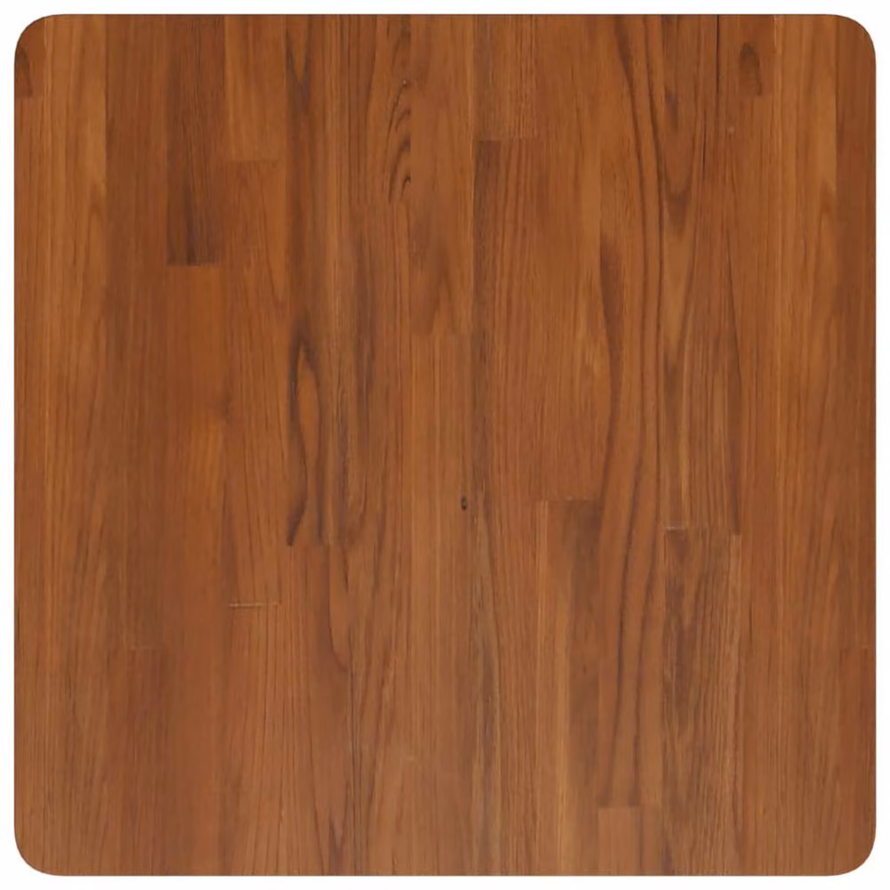 Berkfield Home Square Table Top in Dark Brown, Treated Solid Oak Wood, W/D/H: 60 x 60 x 4 cm – 3