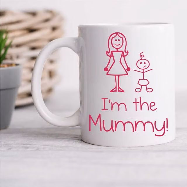 60 SECOND MAKEOVER Women's I'm The Mummy Ceramic Mug in White