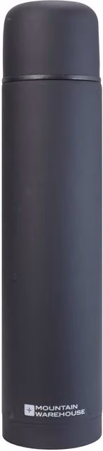 Mountain Warehouse 1L Flask in Black and Silver