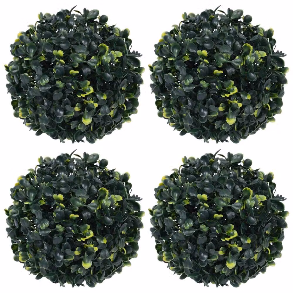 Berkfield Home Lush Artificial Green Boxwood Balls, 4 Pack, Diameter: 12 cm – 2